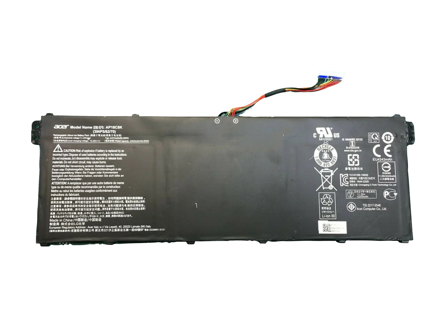 BATERIA ACER A514/AP18C8K 11.25v (4 CELDAS) Accesorios Accesorios