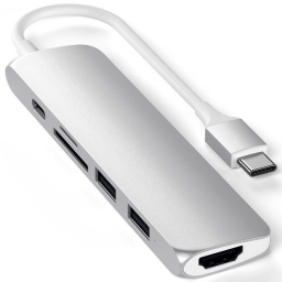 ADAPTADOR USB-C->USB-C 60W/HDMI/2xUSB 3.0/microSD SATECHI (ST-SCMA2S)