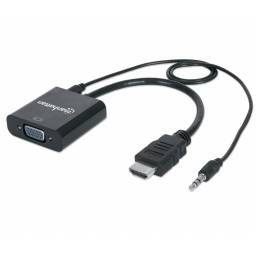 ADAPTADOR HDMI M->VGA H ACTIVOS C/AUDIO MANHATTAN