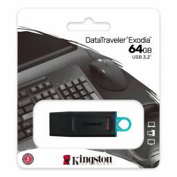 USB MEMORY DRIVE  64GB  USB3.2 Gen 1 KINGSTON (DTX64GB)