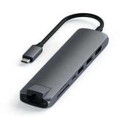 ADAPTADOR USB-C->USB-C 60W/HDMI/2xUSB 3.0/microSD SATECHI/1 GLAN (ST-UCSMA3M)