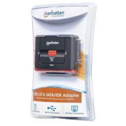 ADAPTADOR USB 2.0->IDE/S-ATA (2.5" & 3.5") MANHATTAN (179195)