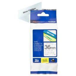 CINTA BROTHER TZE-161 36mm/8m NEGRO SOBRE CINTA TRANSPARENTE