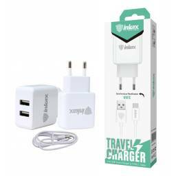 CARGADOR DUAL USB INKAX C/CABLE USB-C (CD-01)