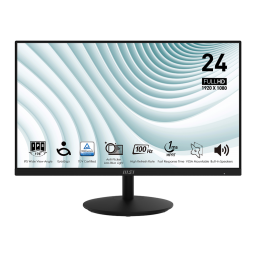 MONITOR LED 24" MSI PRO MP242A FULL HD IPS 100Hz (C/HDMI/VGA) incluye cable HDMI