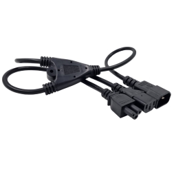 CABLE DE PODER Y C14 M a C5 H MICKEY  C13 DE 77cm (VF-C14-C5-C13)