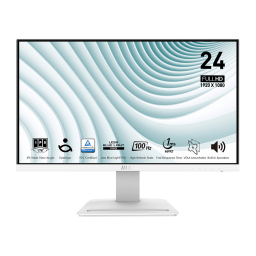 MONITOR LED 24 MSI PRO MP243XW BLANCO  FULL HD IPS 100Hz (CHDMIDPParlante)