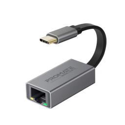 ADAPTADOR PROMATE GIGALINK-C.GREY USB-C A RJ451000MBP