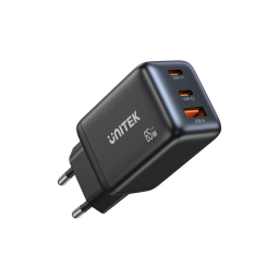 CARGADOR UNITEK 65W 3 Puertos GaN
2 x USB-C y 1 x USB-A (P1130ABK01-EU)