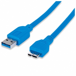 CABLE USB A->MICROBM 1Mts. MANHATTAN AZUL USB 3.0