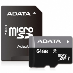 RAM MICRO-SDXC 64GB Adata Uhs-i 64gb U3 V30 C10 A2