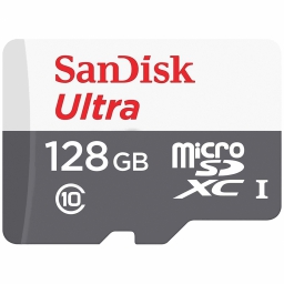 RAM MICRO-SDHC 128GB SANDISK UHS-I C10 CADAPTADOR 100MBS (SDSQUNR-128G-GN6TA)