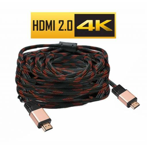 CABLE HDMI MALE->MALE 10Mts. 4K ver 2.0