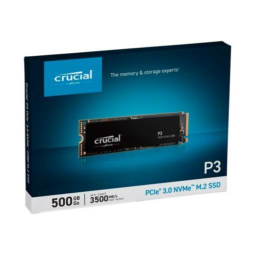 HD SSD 500GB CRUCIAL P3 PCIe NVMe (2280)