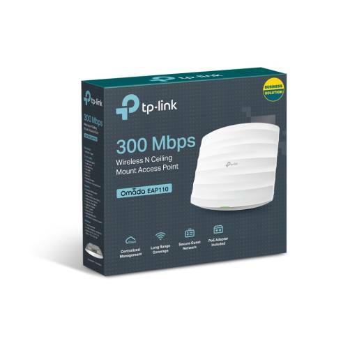 WIRELESS AP TP-LINK EAP110 Omada 300Mbps PoE MONTAJE EN TECHO