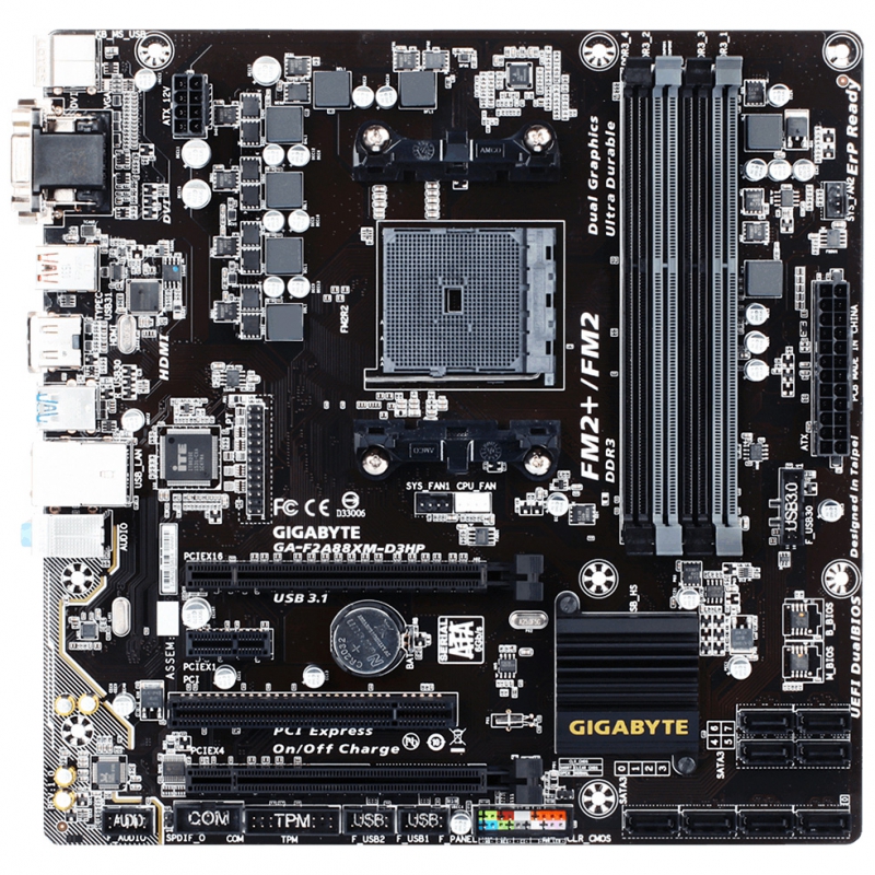 MB FM2 GIGABYTE GAF2A88XMD3HP Componentes Placas madre p/AMD
